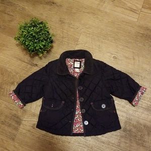 Navy quilted jacket